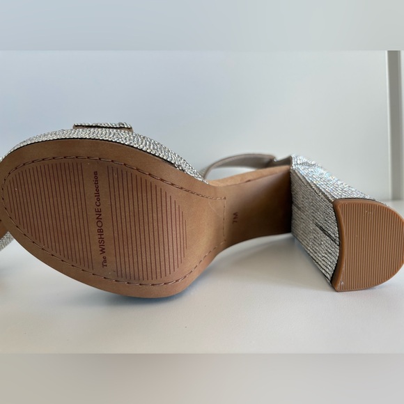 Silver Rhinestone Platform Heels - Picture 9 of 11